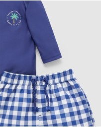Purebaby - Board Short & Rashie Set- Kids-Babies