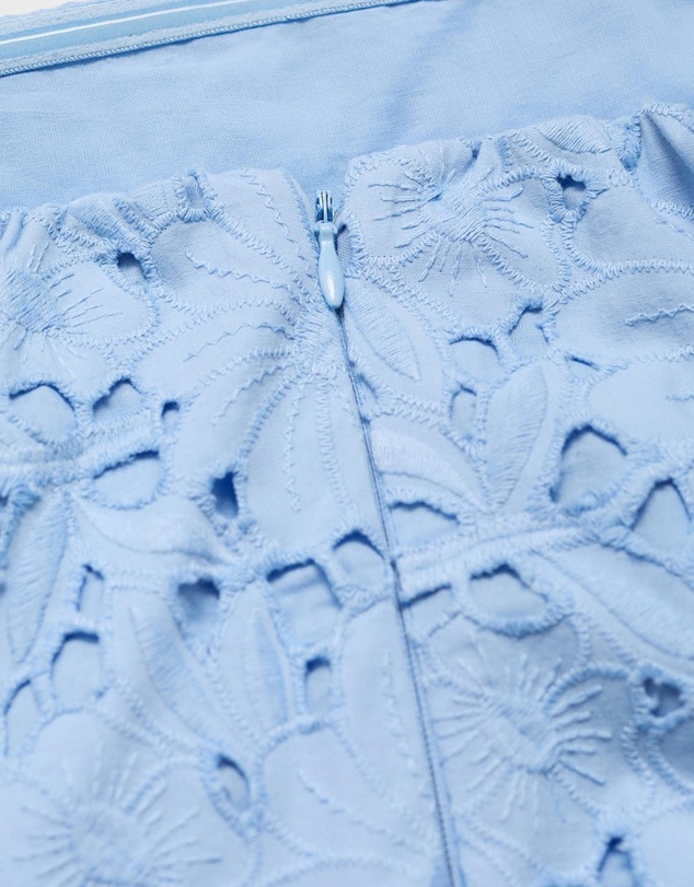 M.N.G - Sky Embroidered Strapless Dress