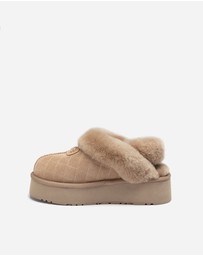 Ozwear Connection Uggs - Ugg Coquette Matelassé Logo Platform Slipper (Detachable Feature)