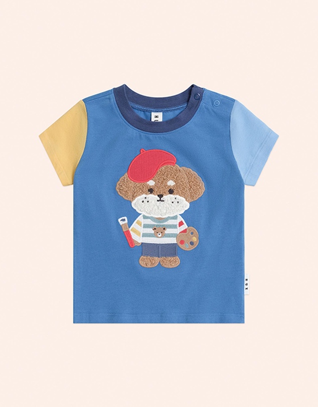 Huxbaby - Parisian Painter Pup Tee - Babies-Kids