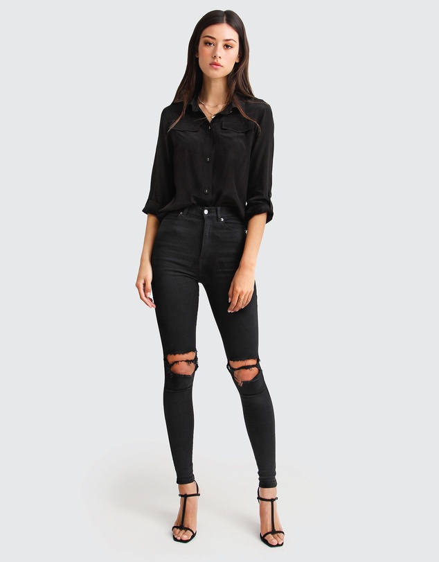 Belle & Bloom - Eclipse Rolled Sleeve Blouse
