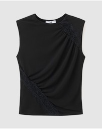 M.N.G - Ruched Fitted Top