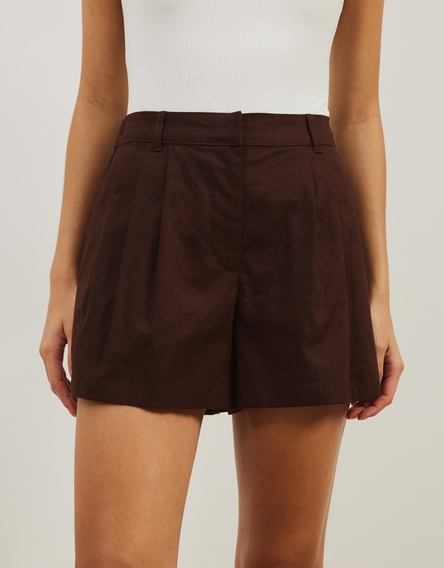 Atmos&Here - Elsa Tailored Linen Blend Shorts