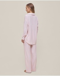 Papinelle - Super Soft Waffle Open Collared Long Sleeve Top and Pant