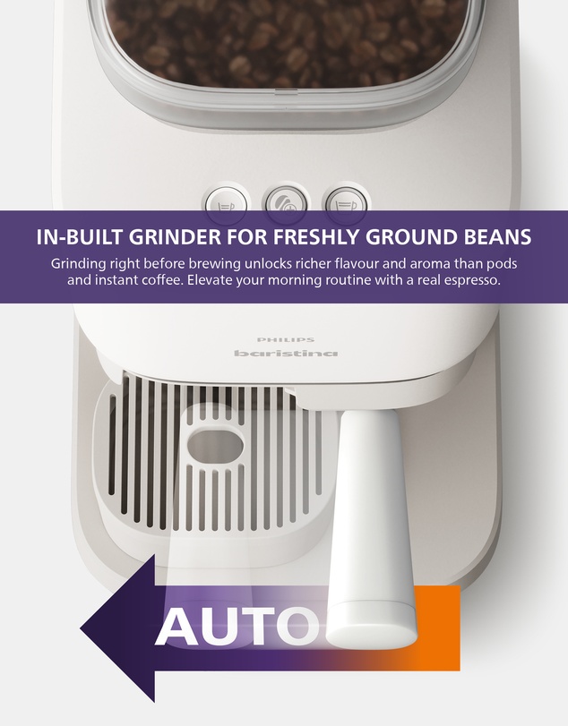 Philips - Baristina Espresso Machine Cloud White