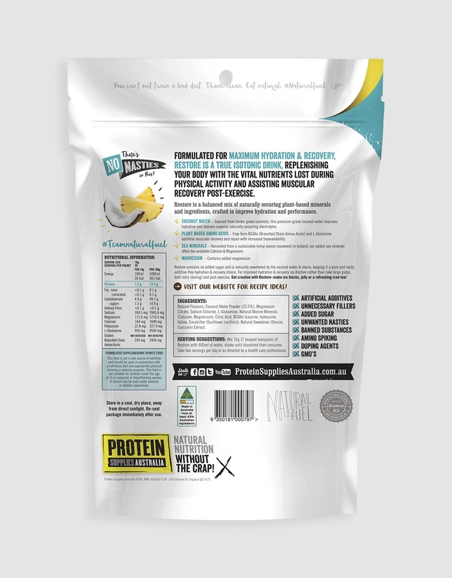 Protein Supplies Australia - Restore Hydration Recovery Pine Coconut
