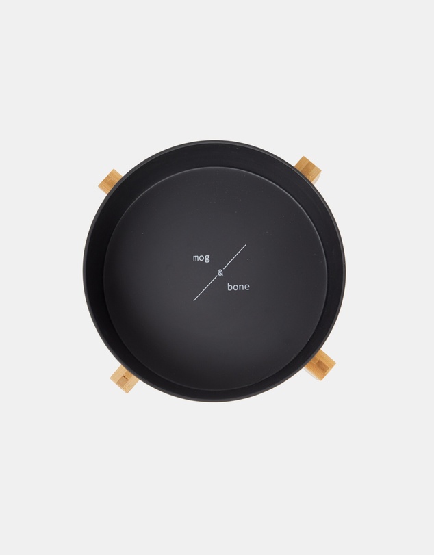 Mog & Bone - Single Bamboo Dog Bowl Black