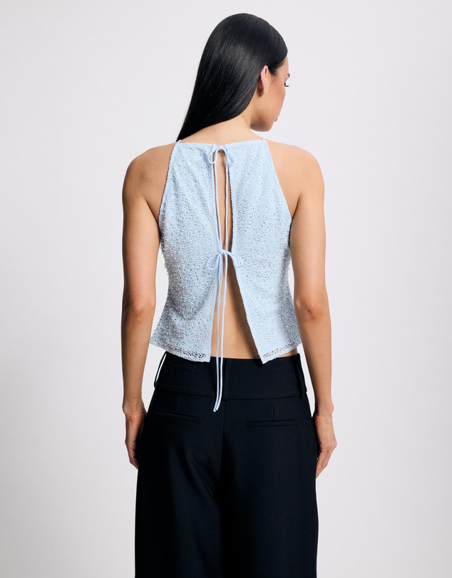 Lover - Indira Beaded Tie Back Top