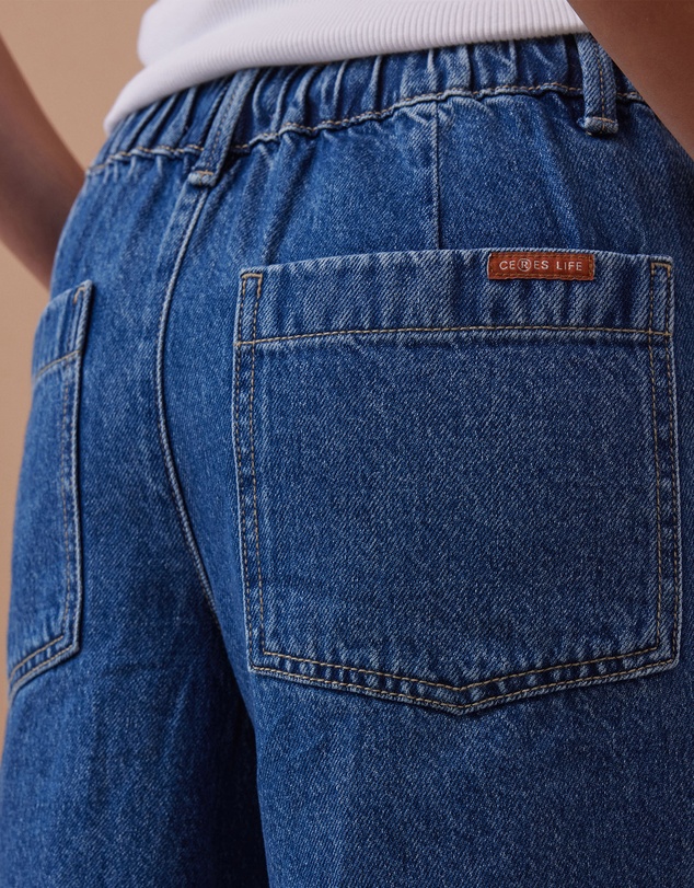 Ceres Life - Sylvie Longline Pleat Denim Short