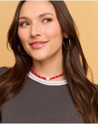 Petit Moments - Pearl Charm Paracord Necklace
