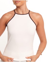 Petal & Pup - Jazzie Knit Tank - White Brown