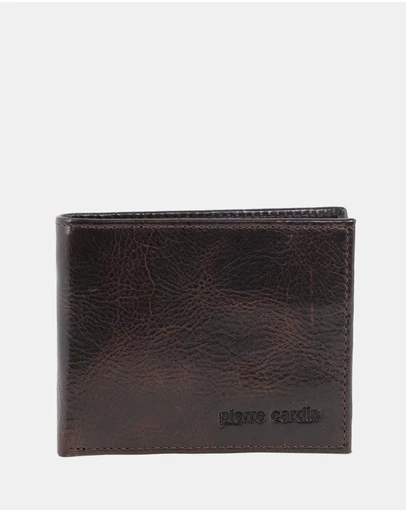 Pierre Cardin - Pierre Cardin Rustic Leather Men's Bi-Fold Slimline Wallet