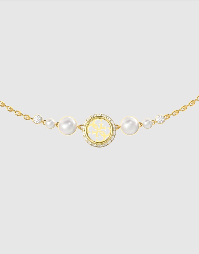 GUESS - Gold-Tone Tiny Pearly Bracelet