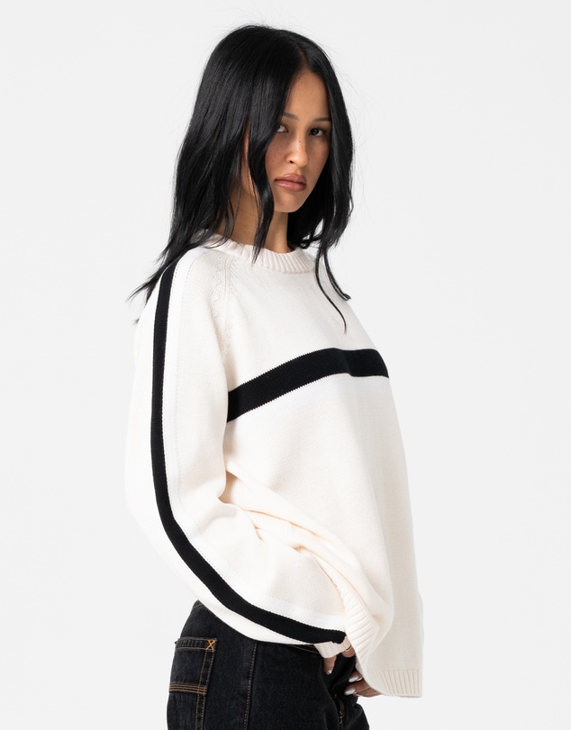 Rusty - White Lines Crew Neck Knit