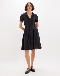 Amelius - Anita Cotton Pintucked Shirt Dress