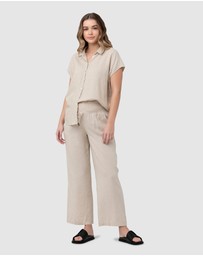 Ripe Maternity - Indi Wide Leg Linen Pant