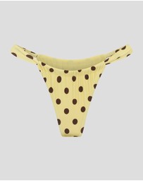 Vacay Swimwear - Rhodes Bottom Yellow Polka
