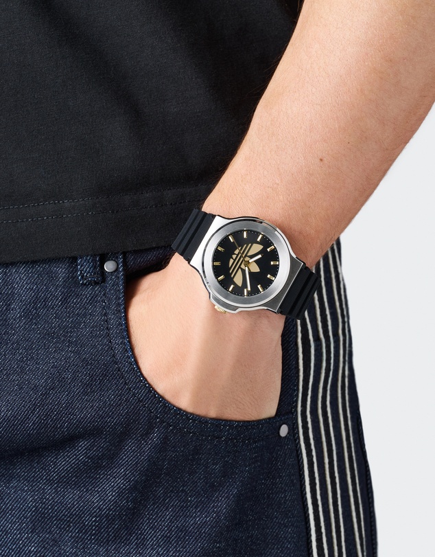 adidas Originals - Expression Three Steel Black Silicone Watch