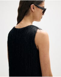 Minima Esenciales - Aila Textured Scoop Mini Dress