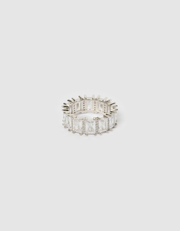 Izoa - Aaliyah Ring Silver Clear