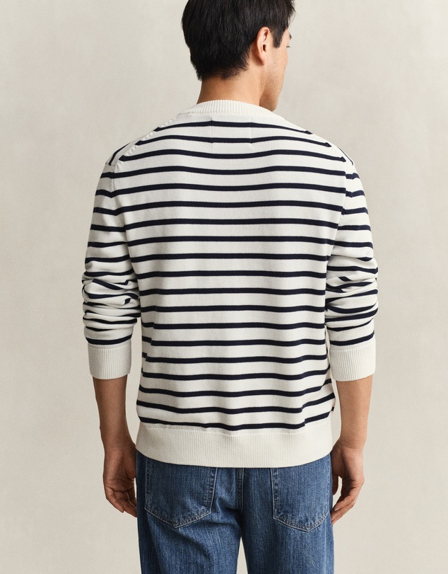 Gant - Breton Stripe Graphic Crew Neck