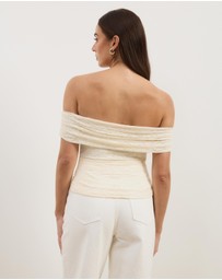 Atmos&Here - Eliza Lace Off Shoulder Top