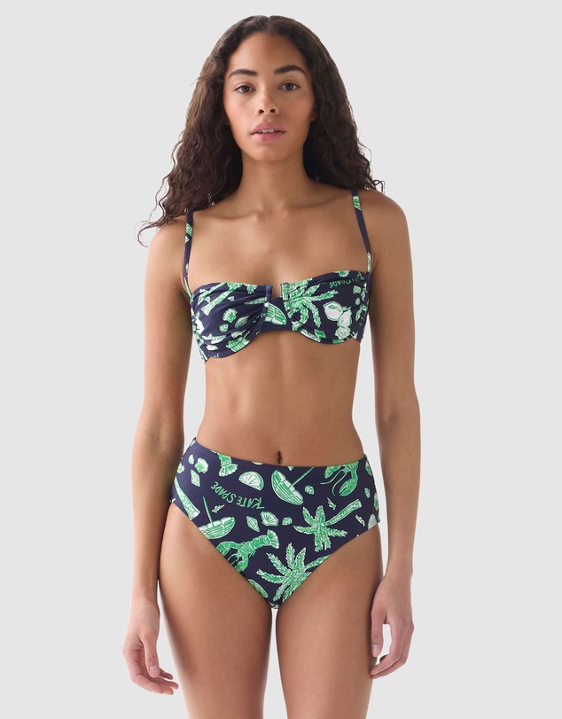 Kate Spade - Beachside Ruched Underwired Balconette Bra Bikini Top