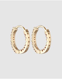 Haze & Glory - ICONIC EXCLUSIVE - Earrings Creoles Divine with Sapphire in 375 Yellow Gold