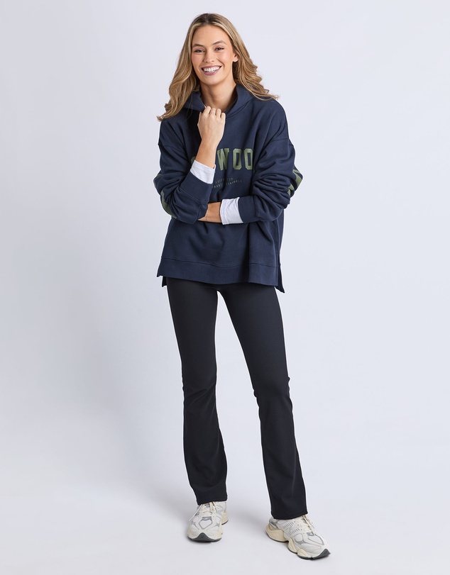 Foxwood - Interval Hoodie Navy With Khaki