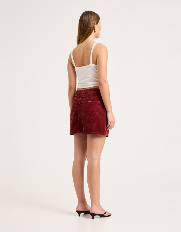 Rolla's - 90's Relaxed Corduroy Mini Skirt - Burnt Sienna
