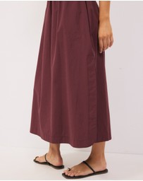 Calli - Danni Shirred Midi Dress