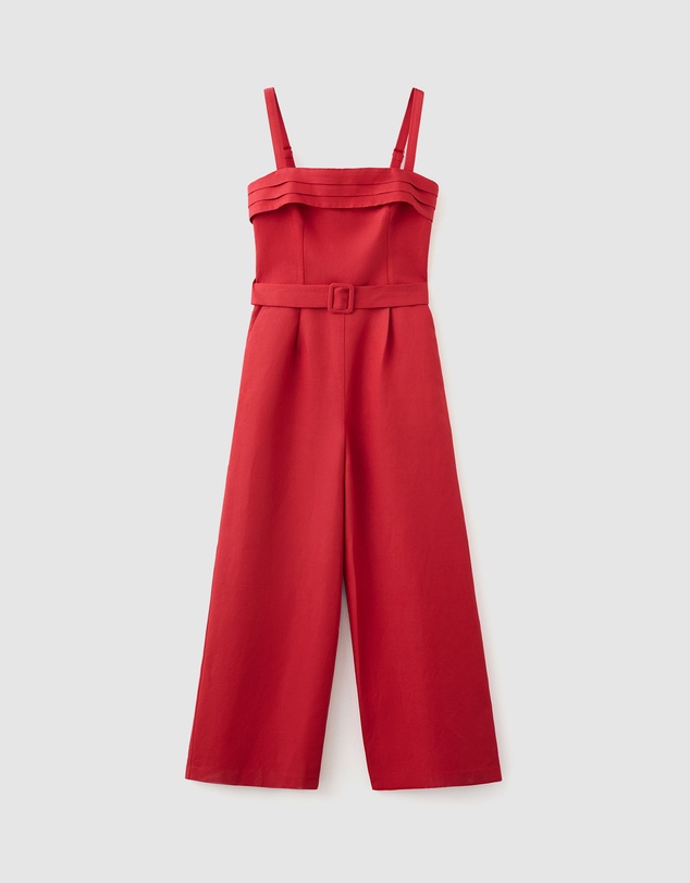 M.N.G - Belt Linen Jumpsuit