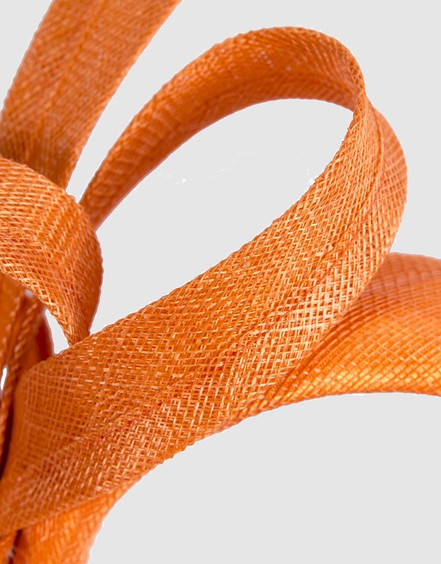 Max Alexander - Orange Sinamay Bow Racing Fascinator Headband