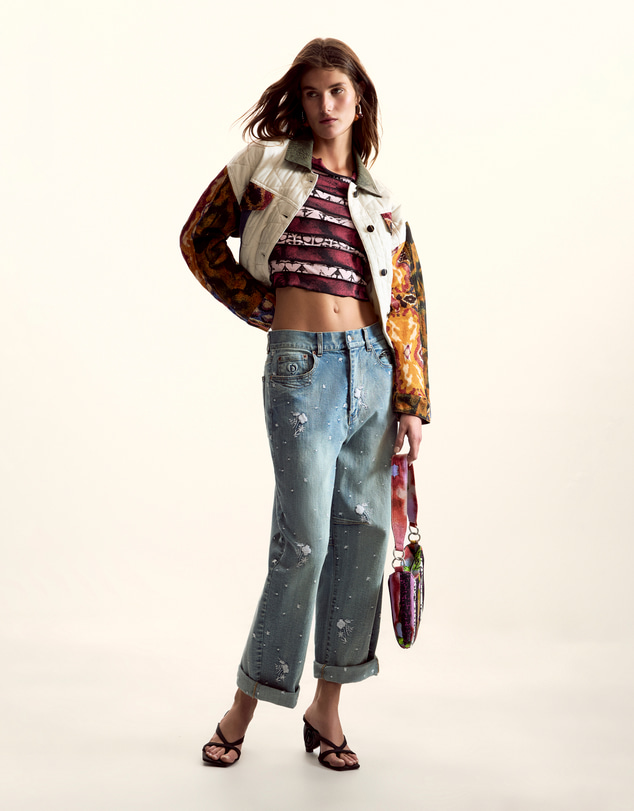 Desigual - Ruched T-shirt designed by Mr. Christian Lacroix