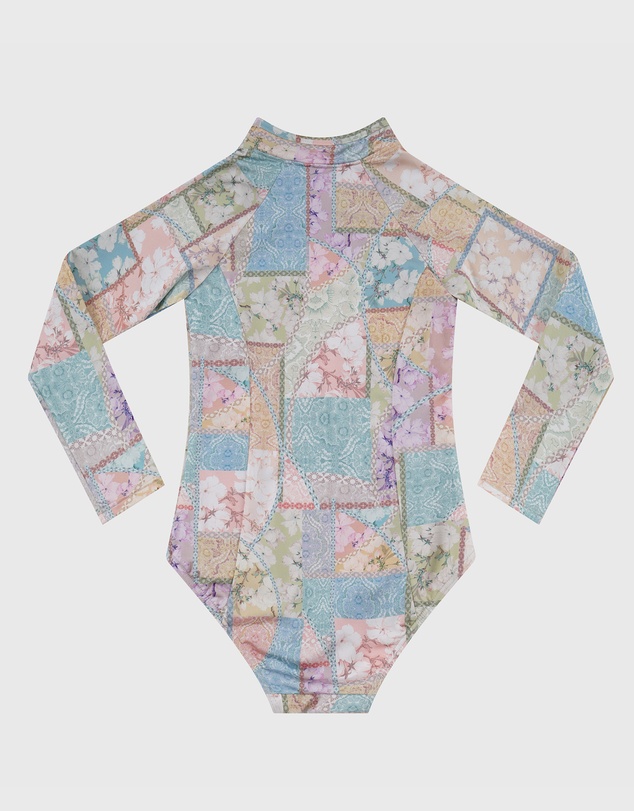 Aqua Blu Kids - Brindle Long Sleeve One Piece - Kids