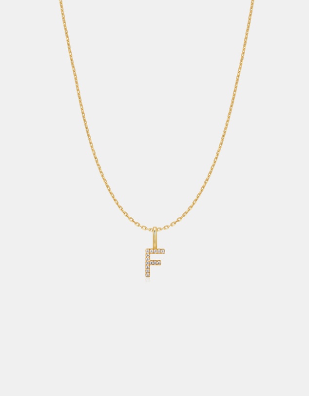 Ania Haie - Ania Haie Gold Letter F Initial Necklace