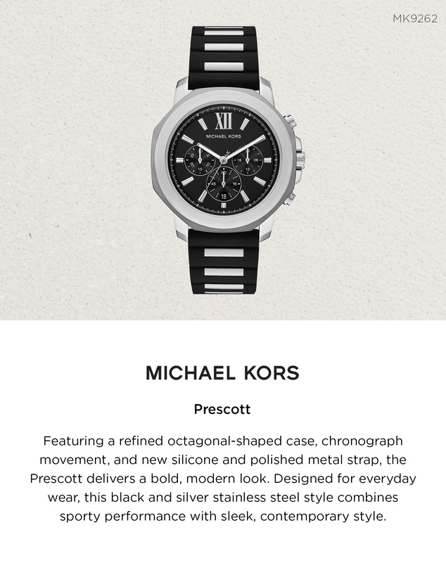 Michael Kors - Prescott Black Chronograph Watch