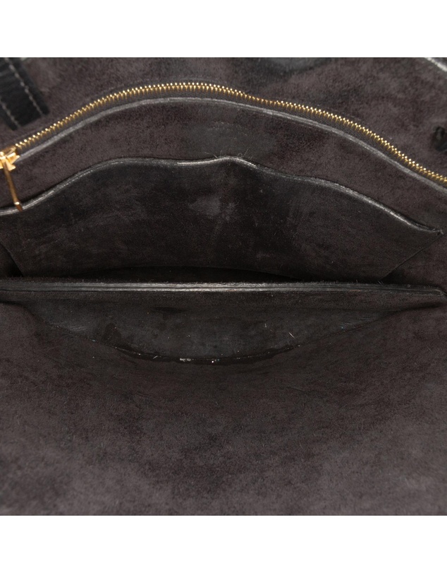Pre-Loved by Azura Reborn - Pre-Loved Croc Embossed Leather Curved Shoulder Bag