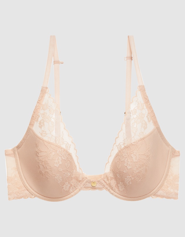 Natori - Cherry Blossom Convertible-to-Racerback Lace Plunge Bra