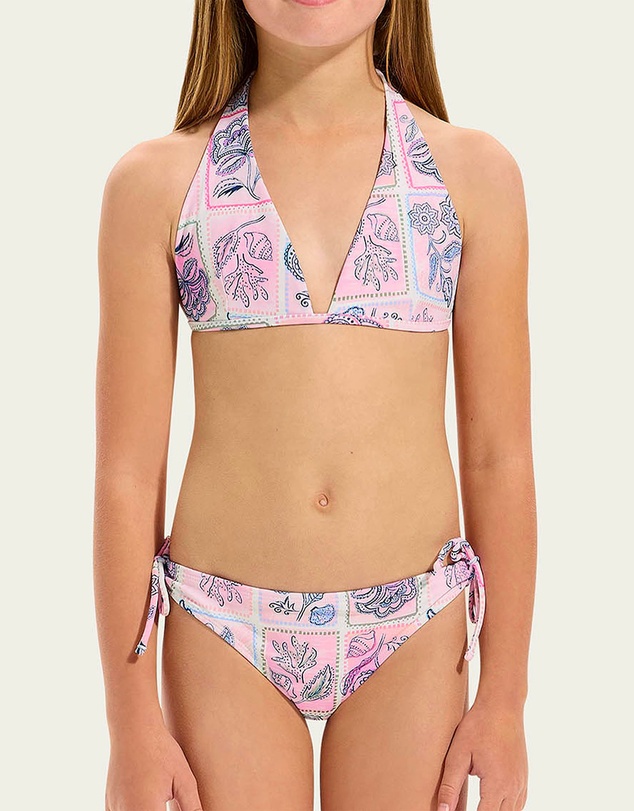 Seafolly - Bloom Floral Halter Bikini - Teens