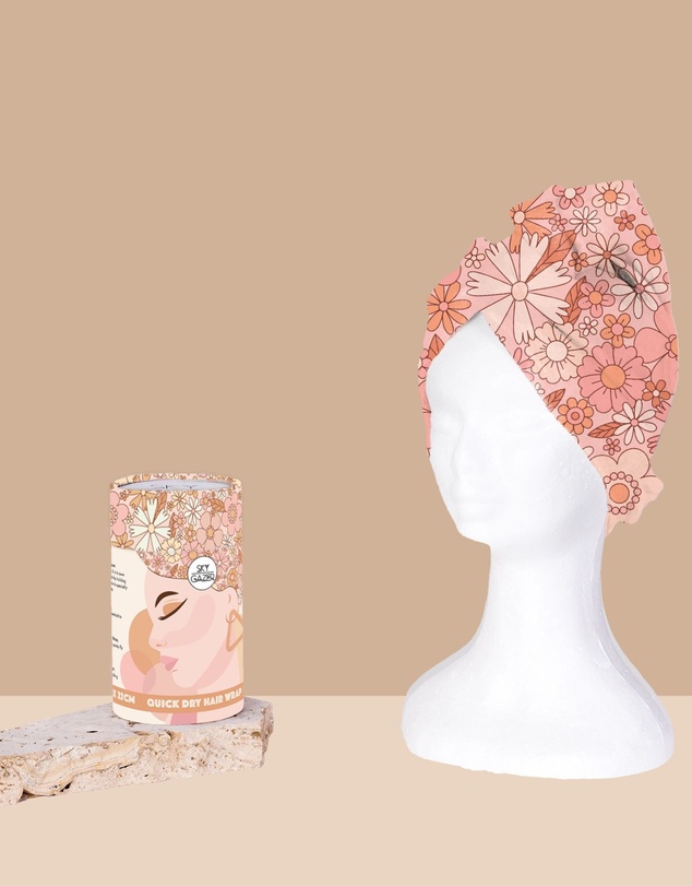Sky Gazer - Quick Dry Hair Wrap- Flower Power