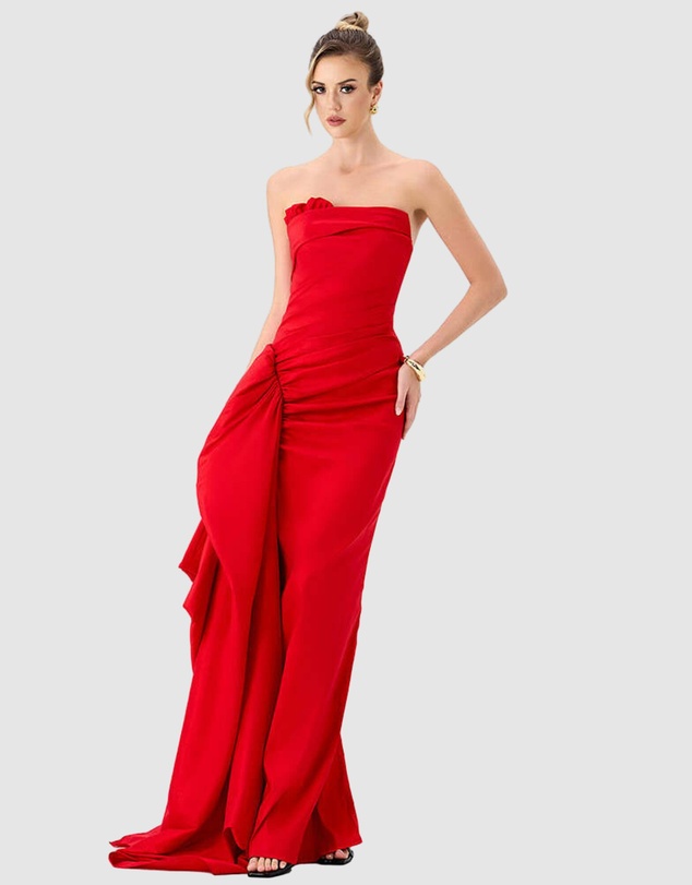 Bariano - Kerry Pleated Sash Gown