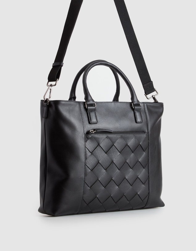 Evity - Dominic Leather Weave Tote Bag