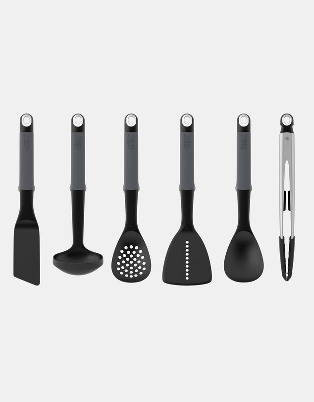 Joseph Joseph - Elevate™ Carousel 6-piece Utensil Set with Tongs (Grey)