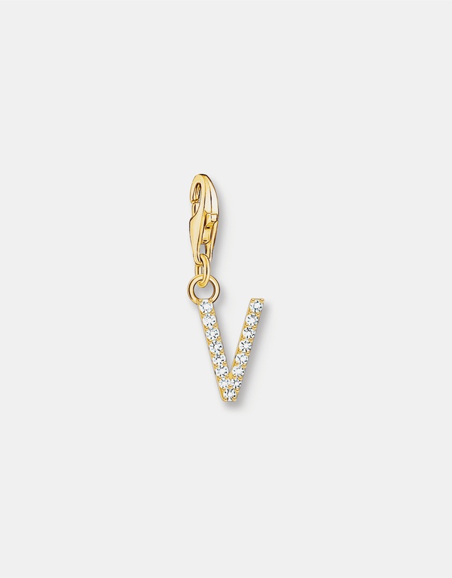 THOMAS SABO - Charm Pendant Letter V Gold Plated
