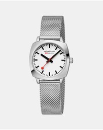 Mondaine - Mondaine Official Swiss Railways Petite Cushion 31mm Stainless Steel Watch