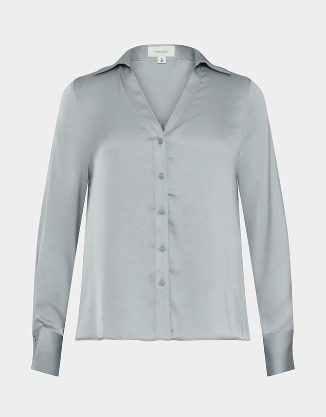 Forcast - Lila V-neck Satin Blouse
