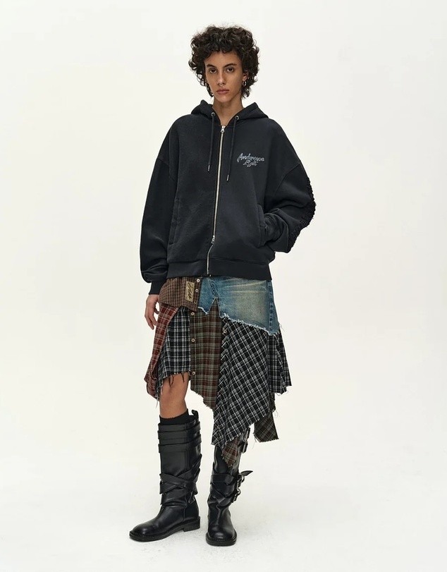 Andersson Bell - Patchwork Liquid Logo Hood Zip-Up