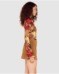 MINKPINK - Faye Faux Mini Skirt