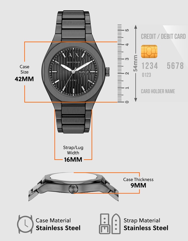Armani Exchange - Gunmetal Analogue Watch